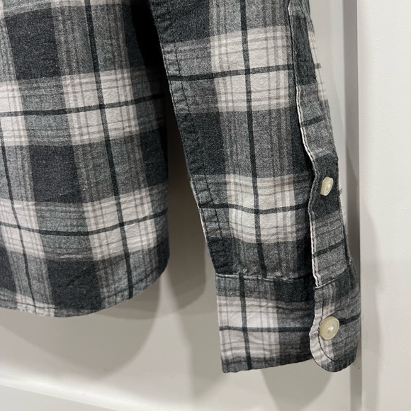Abercrombie Kids, boy’s grey plaid shirt - Picture 7 of 7